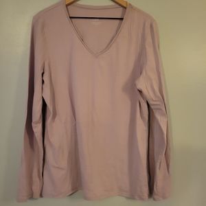 J. JILL light dusty purple Long Sleeve Tee XL Tried on, EUC